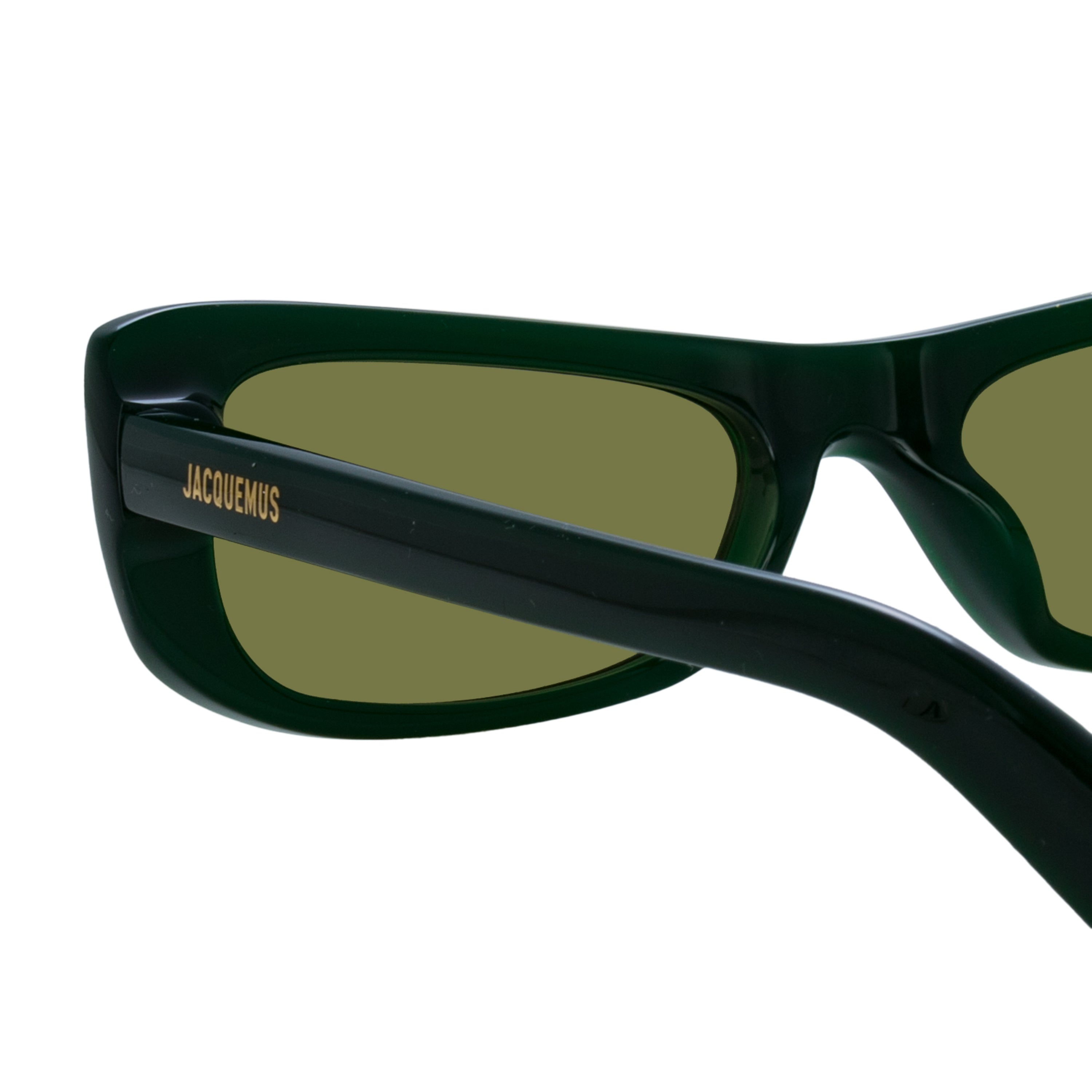 Capri Rectangular Sunglasses in Matt Green - 5