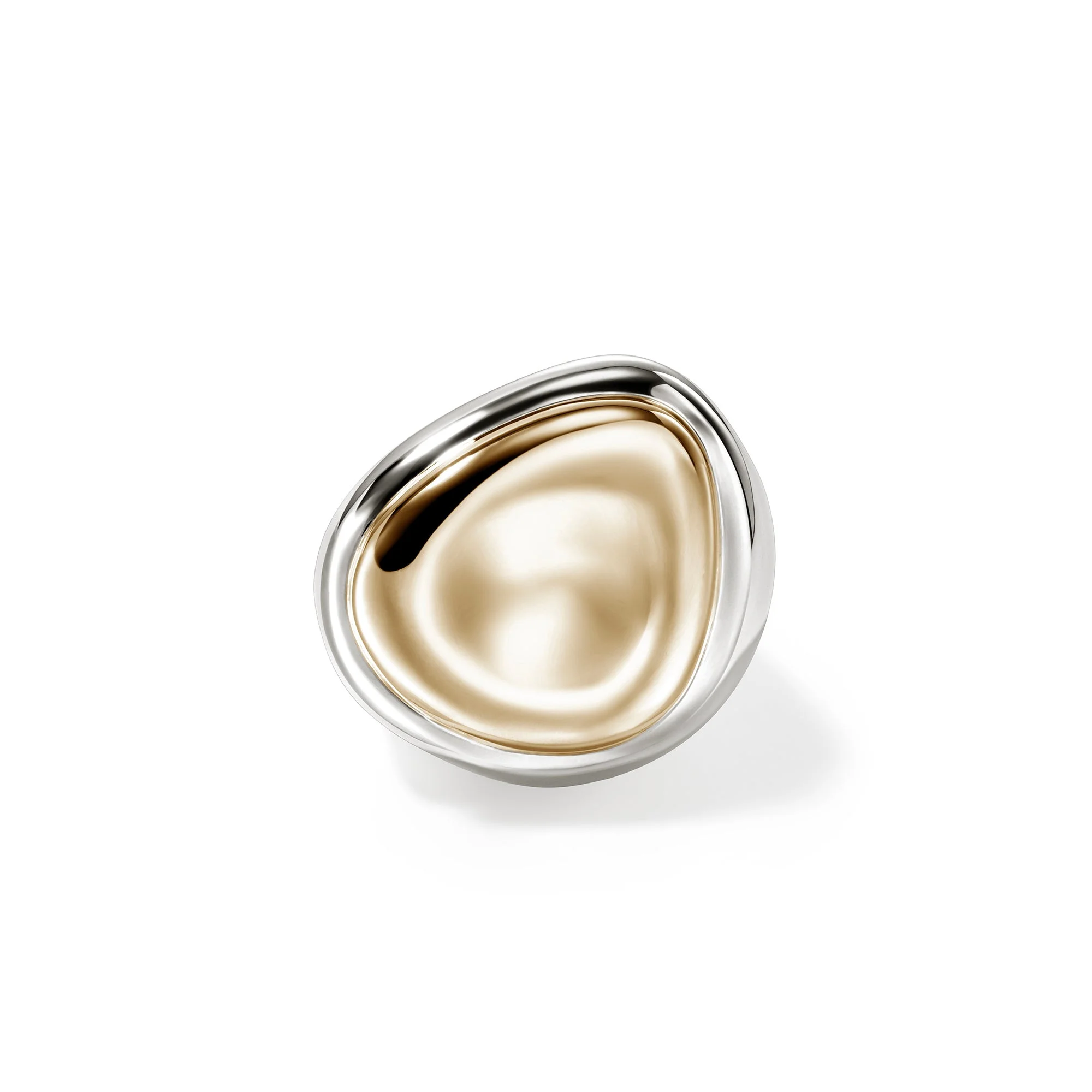 Pebble Ring, Sterling Silver, Gold - 1