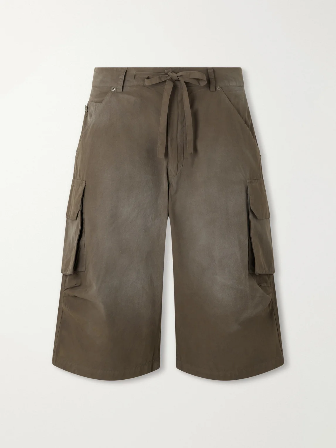 Straight-Leg Cotton-Poplin Cargo Shorts - 1