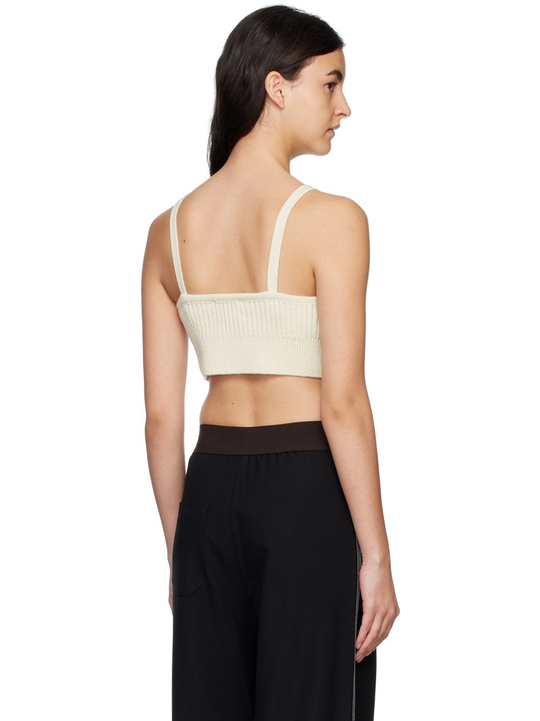 Off-White V-Neck Tank Top - 3