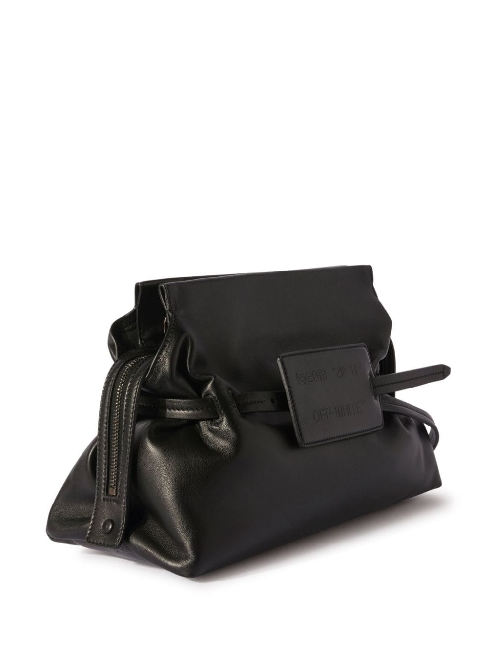 Zip Tie leather clutch bag - 4