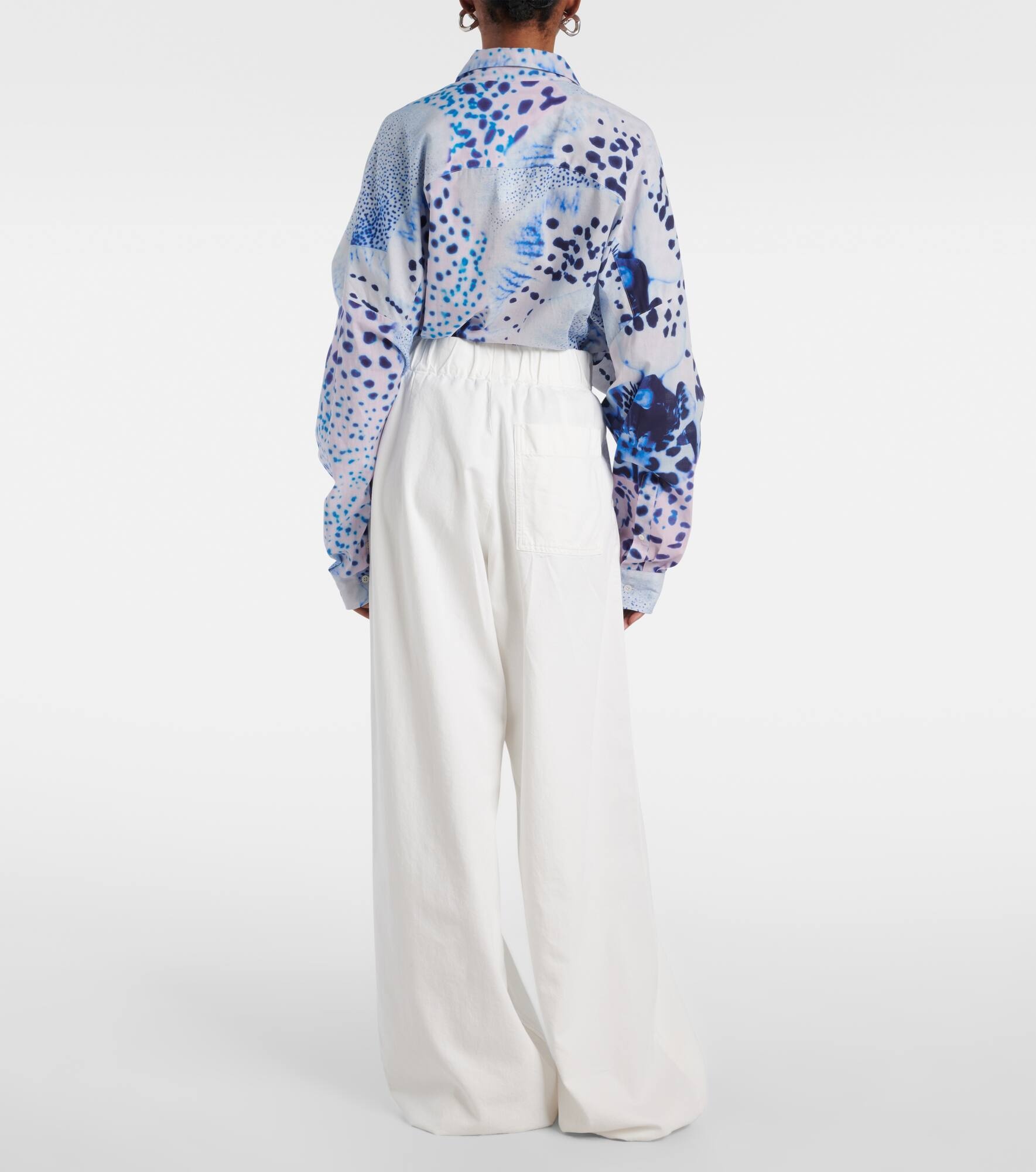 High-rise denim wide-leg pants - 3