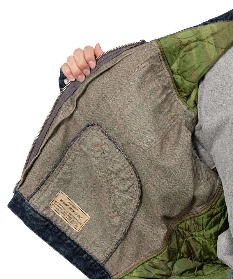 Military Jacket Layered Denim Jacket 19