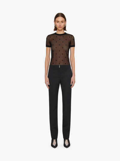 Givenchy SLIM FIT T-SHIRT IN 4G TULLE outlook