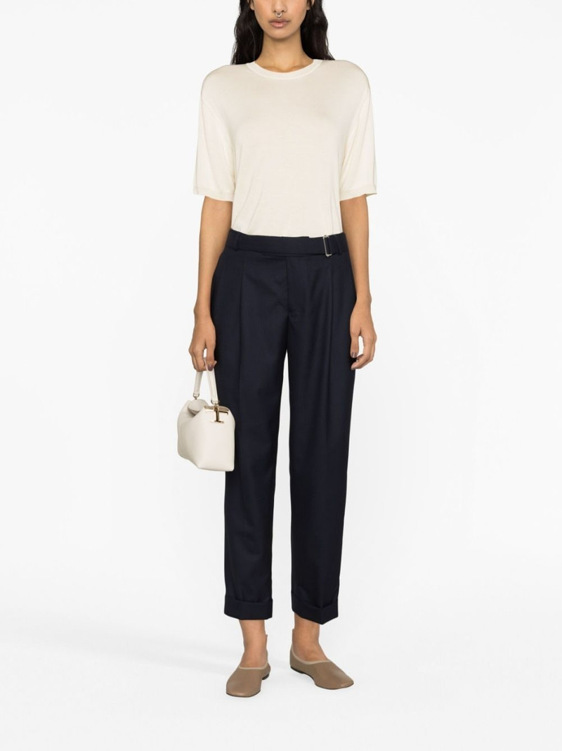 OFFICINE GÉNÉRALE belted-waist tapered trousers outlook