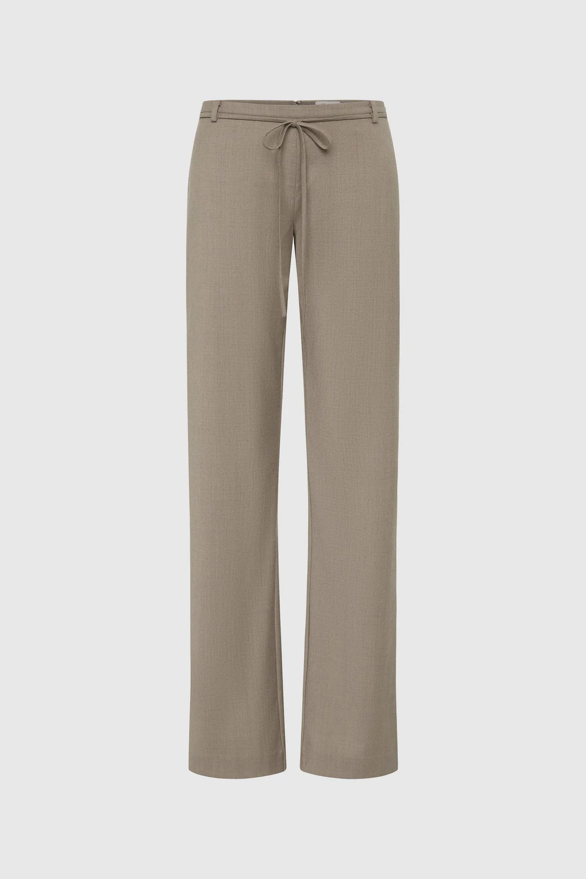 90s Wool Rouleau Minimal Pants - Light Taupe - 1