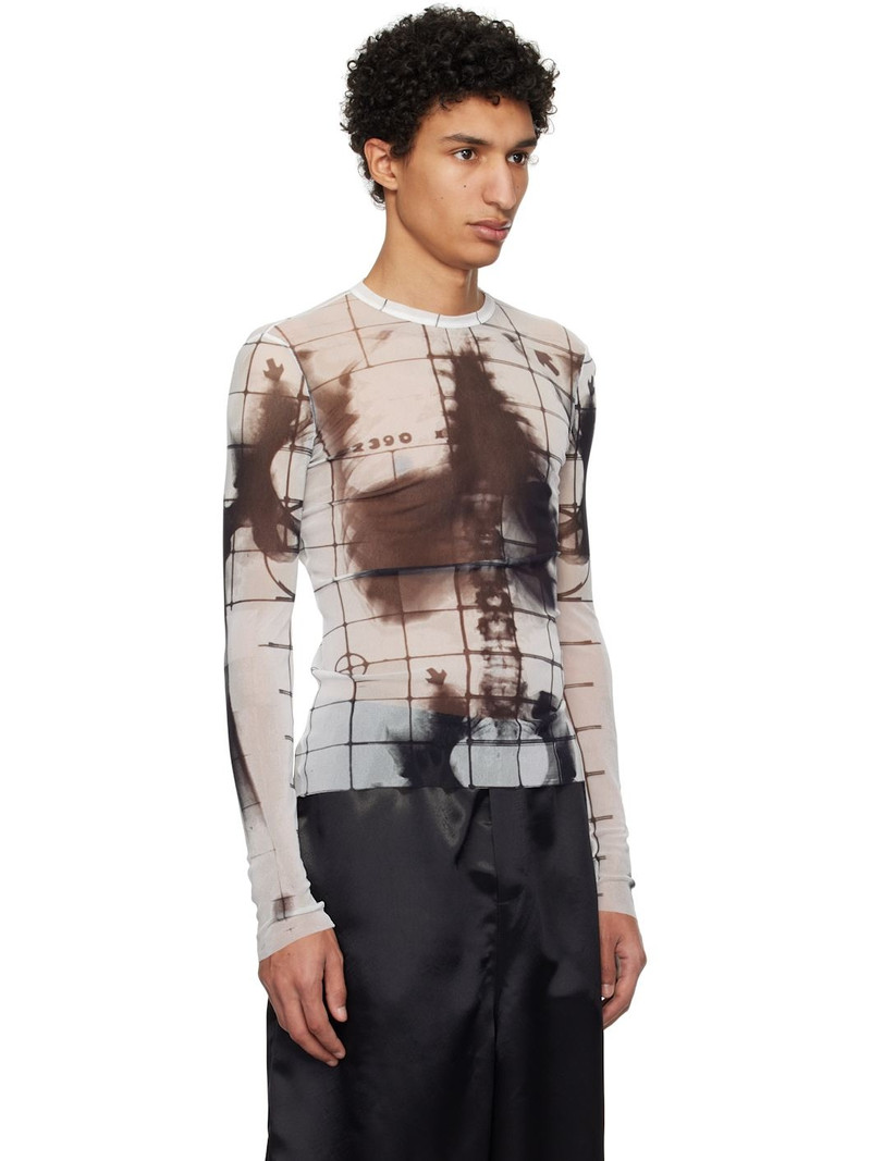 White & Black 'The Squeletor' Long Sleeve Top 2