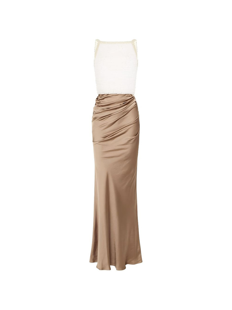 ruffled draped maxi dress 1