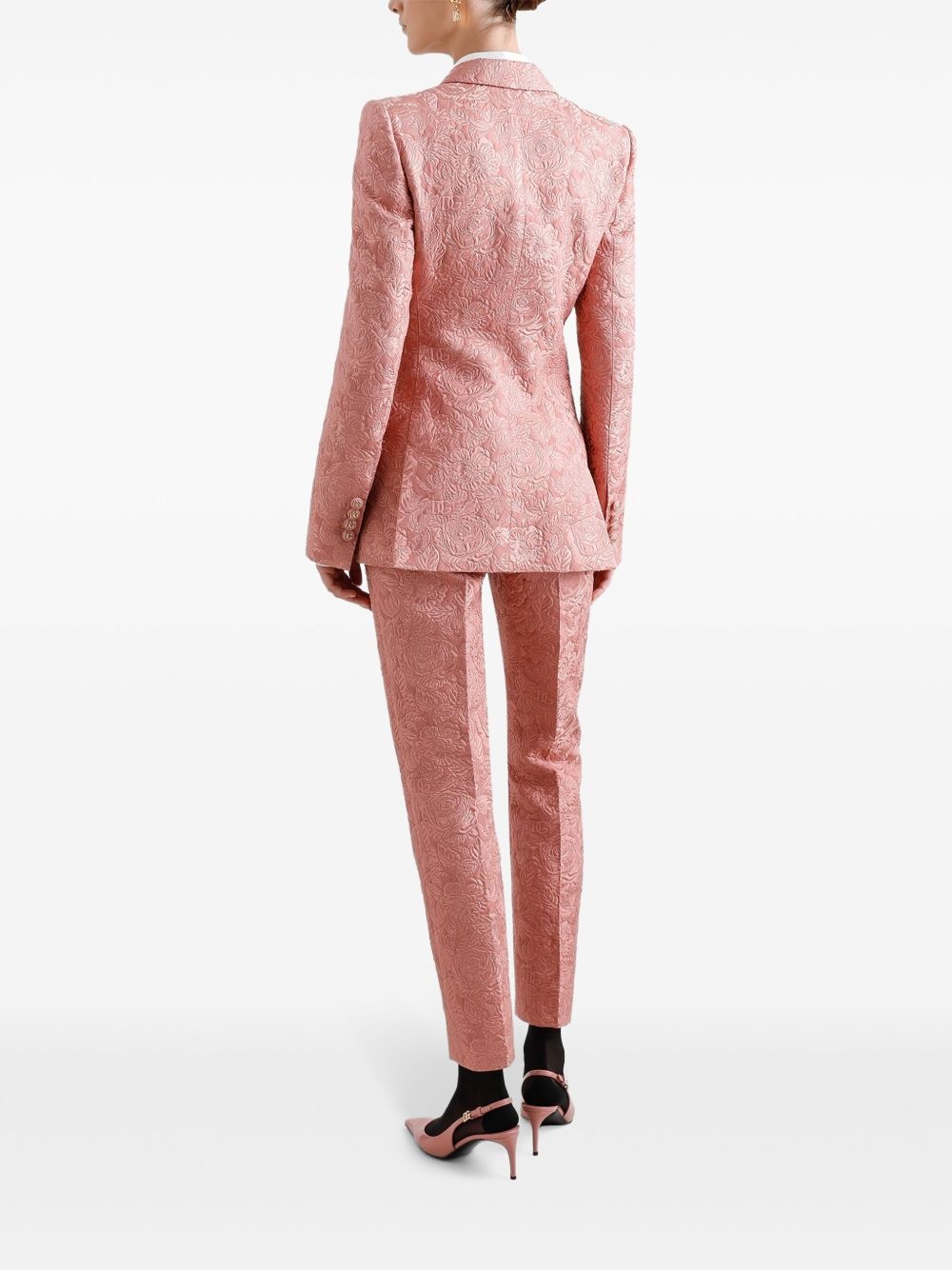 floral-jacquard blazer - 3