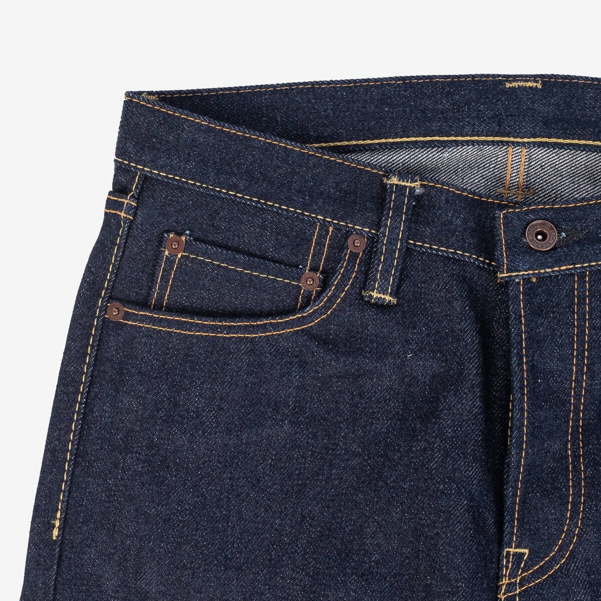 IH-666S-UHR 21/23oz Ultra Heavy Raw Selvedge Denim Slim Straight Cut Jeans - Indigo - 8