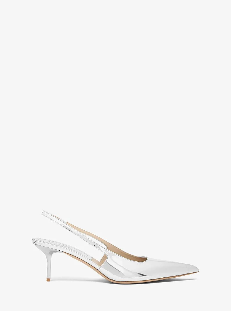 Emma Metallic Leather Slingback Pump - 1