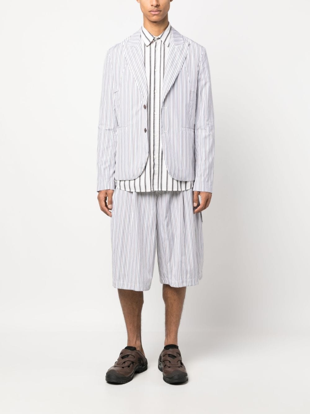 striped jacquard bermuda shorts - 2
