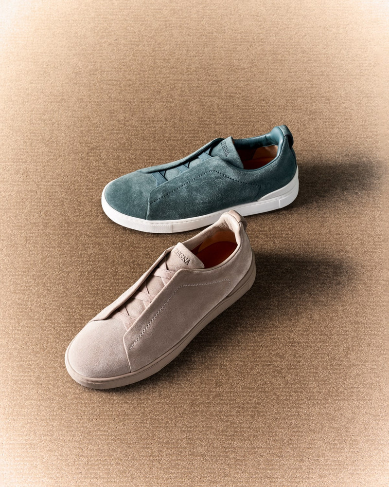 Men's Triple Stitch Suede Sneakers 6