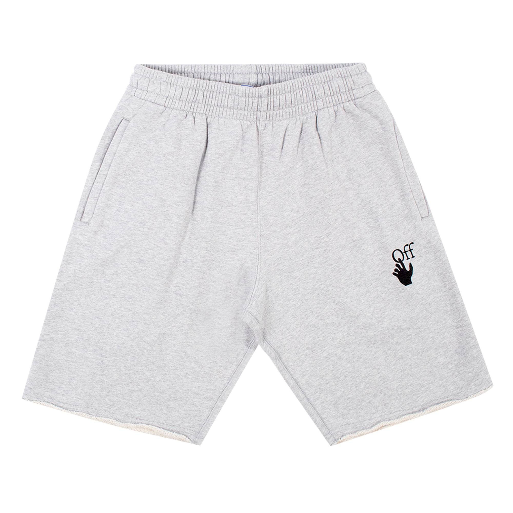 Off-White Marker Sweatshorts 'Melange Grey/Red' - 1