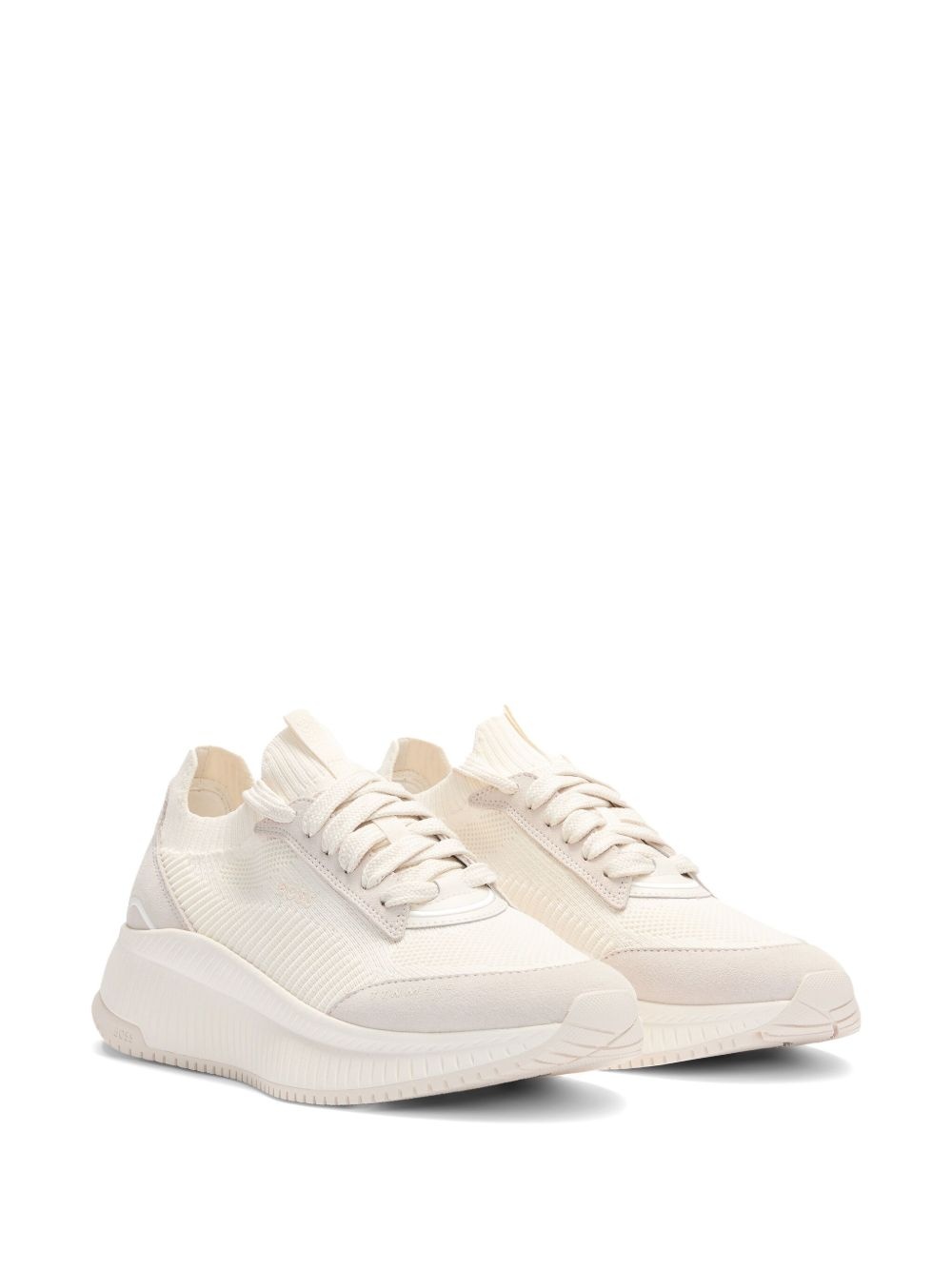 panelled suede sneakers - 2