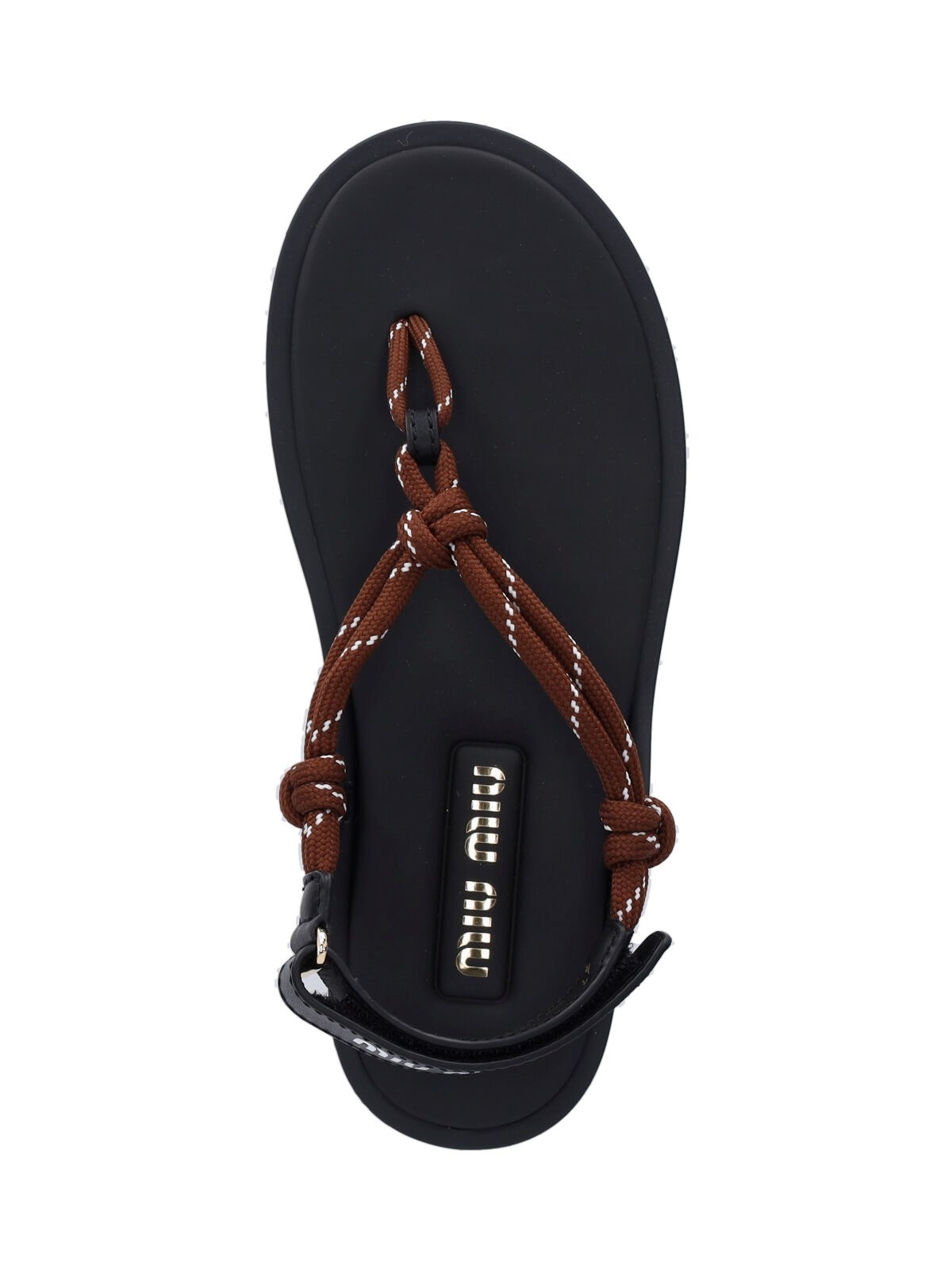 Miu Miu LEATHER AND ROPE SANDALS | sugar | REVERSIBLE