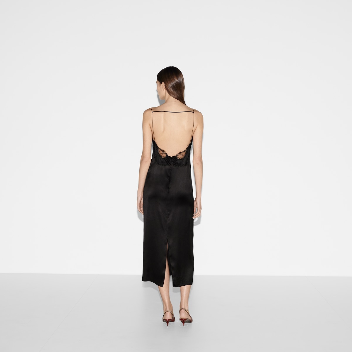 Silk and lace long dress - 3