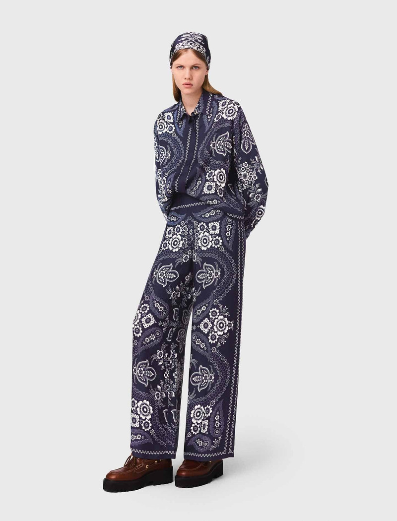 maje Flowing bandana print pants outlook