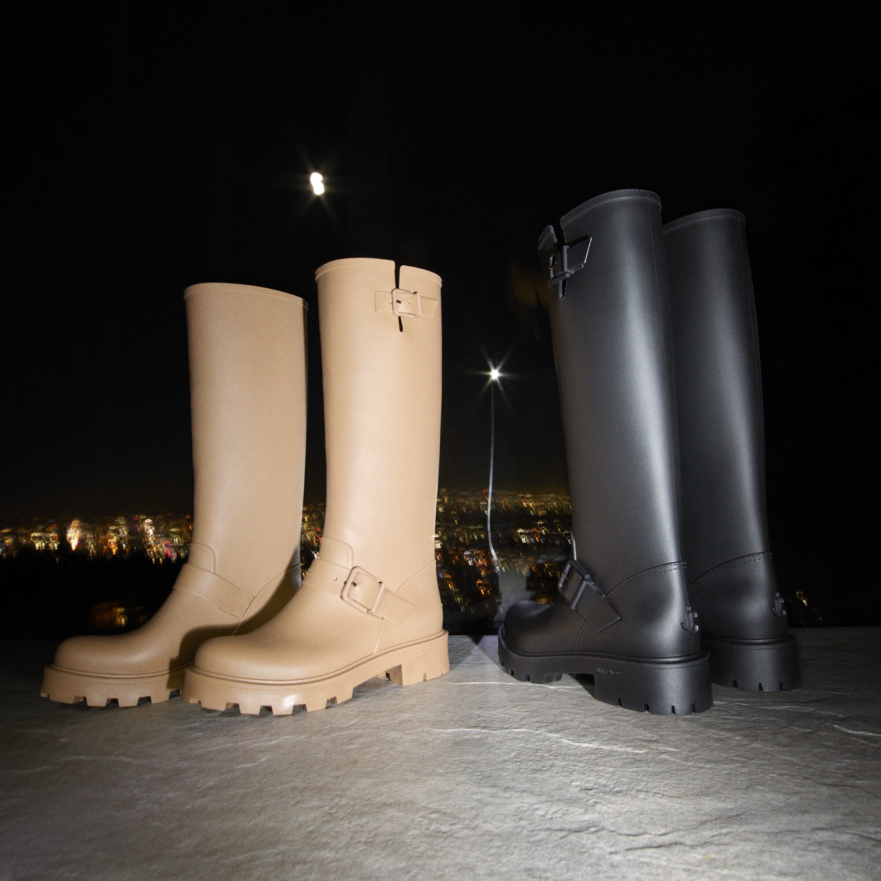 Yael Flat Tall
Camel Biodegradable Rubber Knee-High Rain Boots - 6