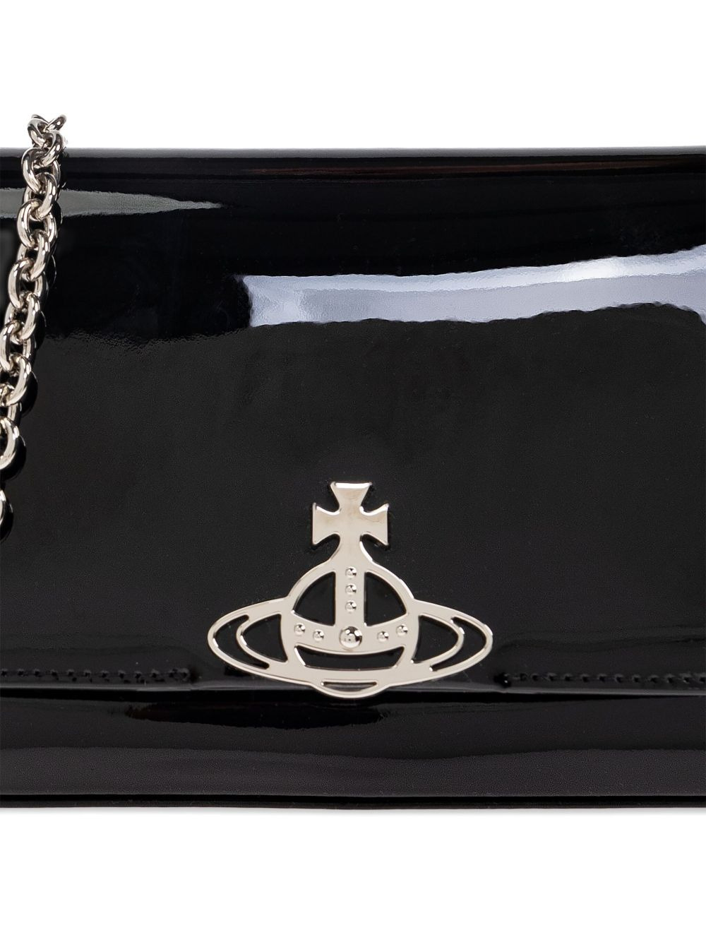 patent-leather orb shoulder bag - 5
