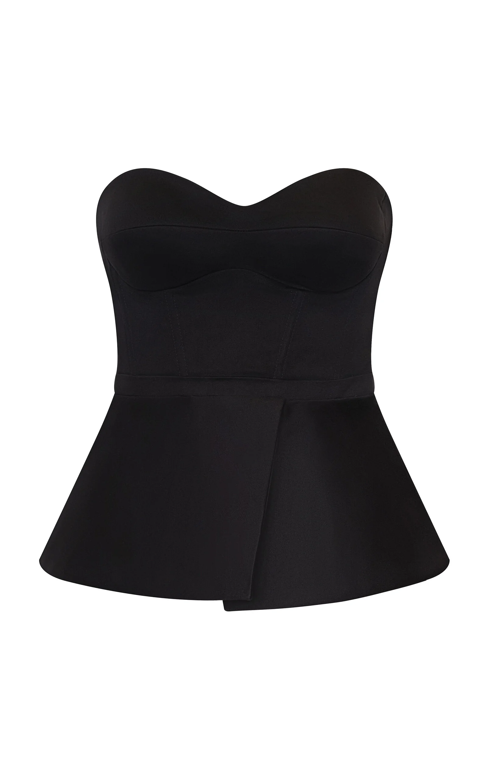 Nos Reconocemos Strapless Stretch-Cotton Top black - 1