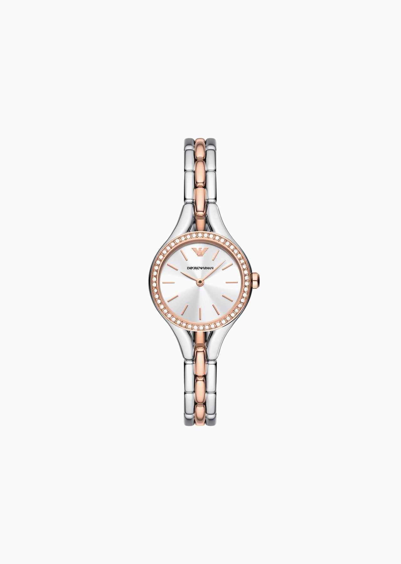 Two-Hand Two-Tone Stainless Steel Watch - 1