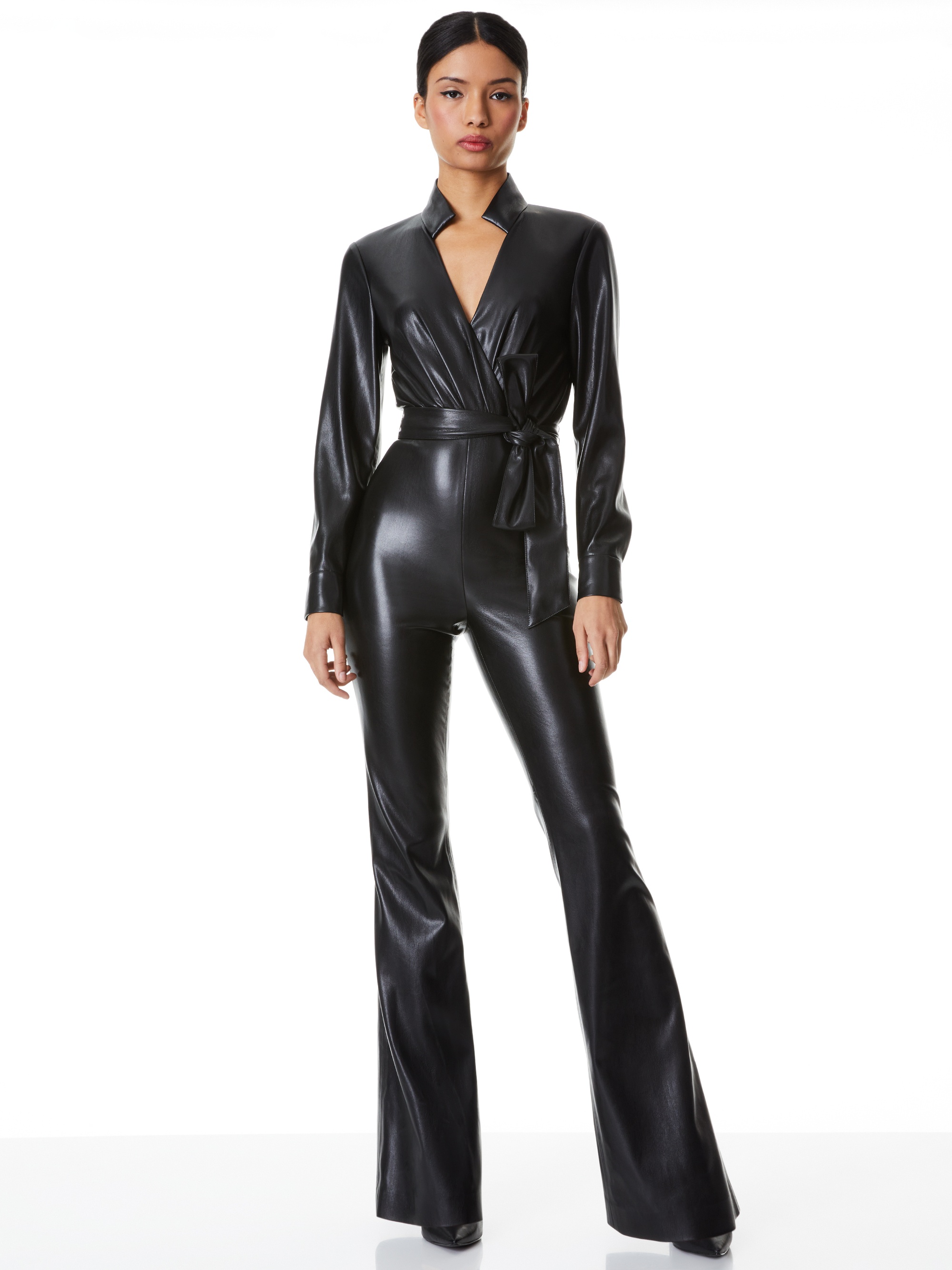 EVITA VEGAN LEATHER JUMPSUIT - 2