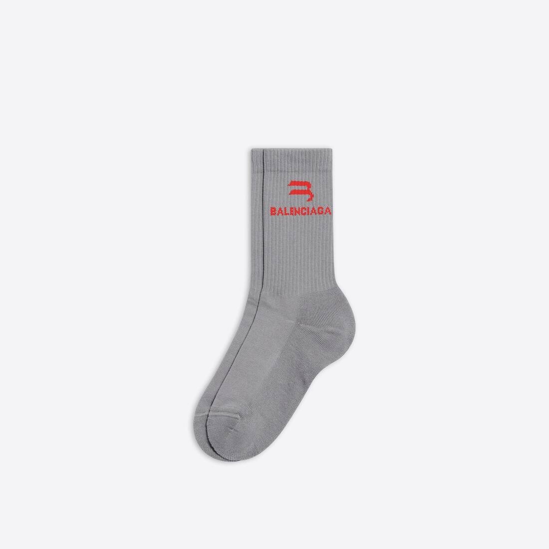 Men's Sporty B Tennis Socks in White - 2