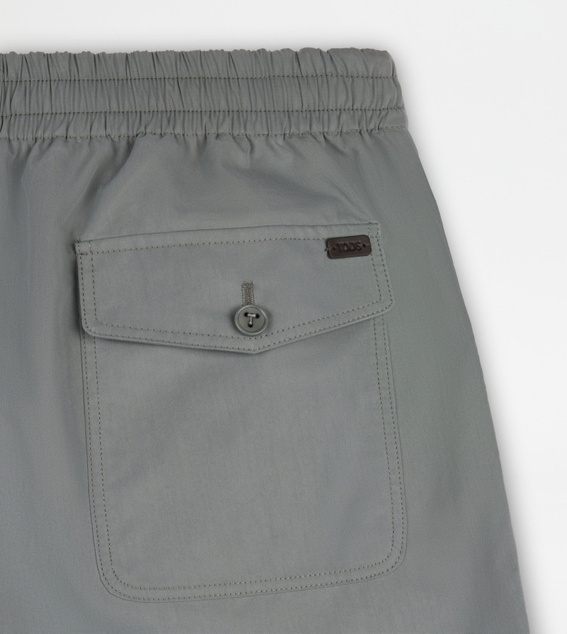 PANTS IN TECHNICAL COTTON WITH DRAWSTRING - GREY 3