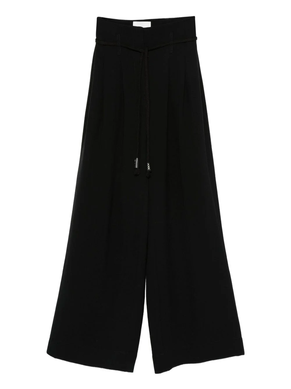 high-waist belt trousers - 1