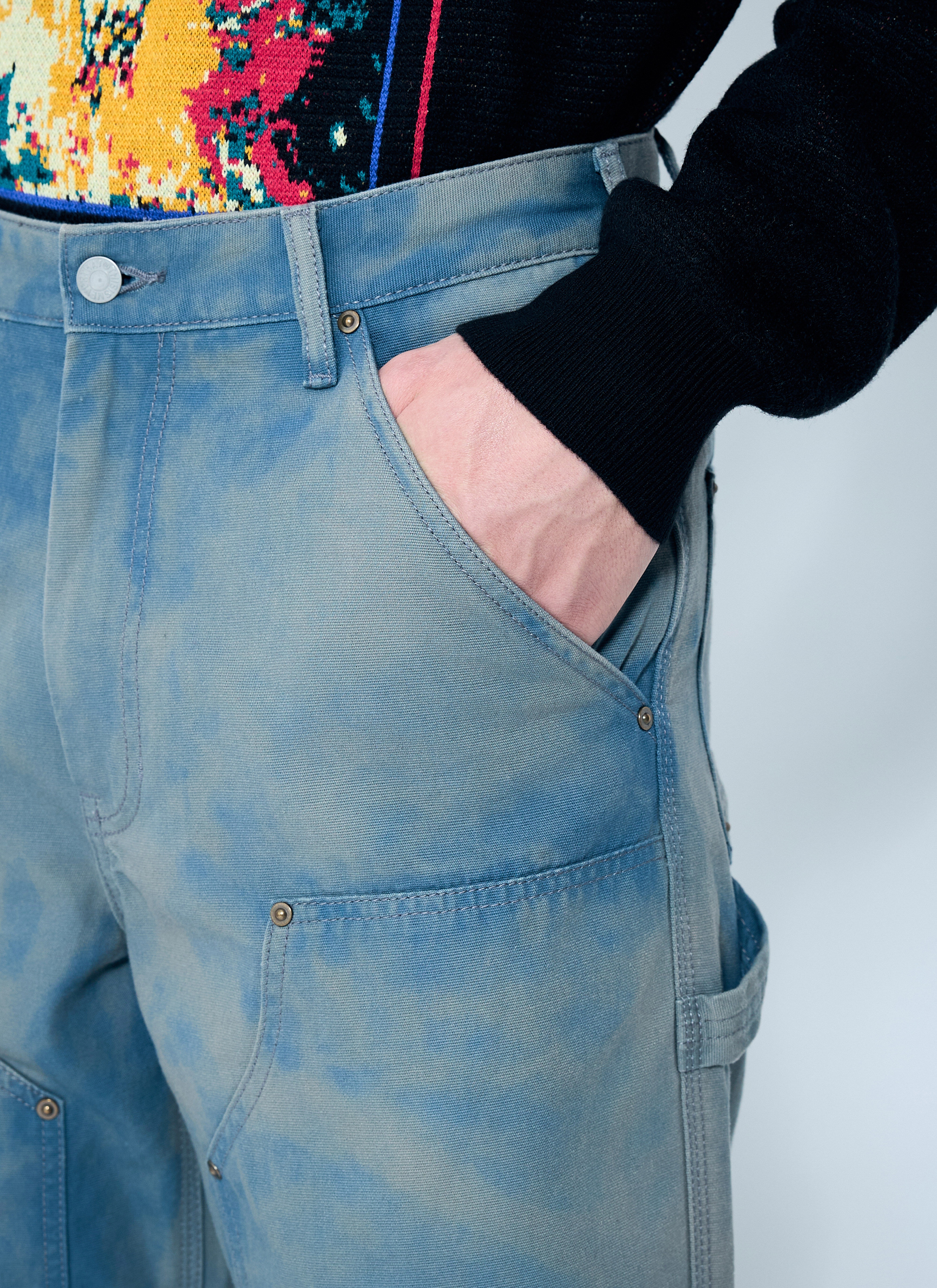 Bleached Double Knee Pants - 5