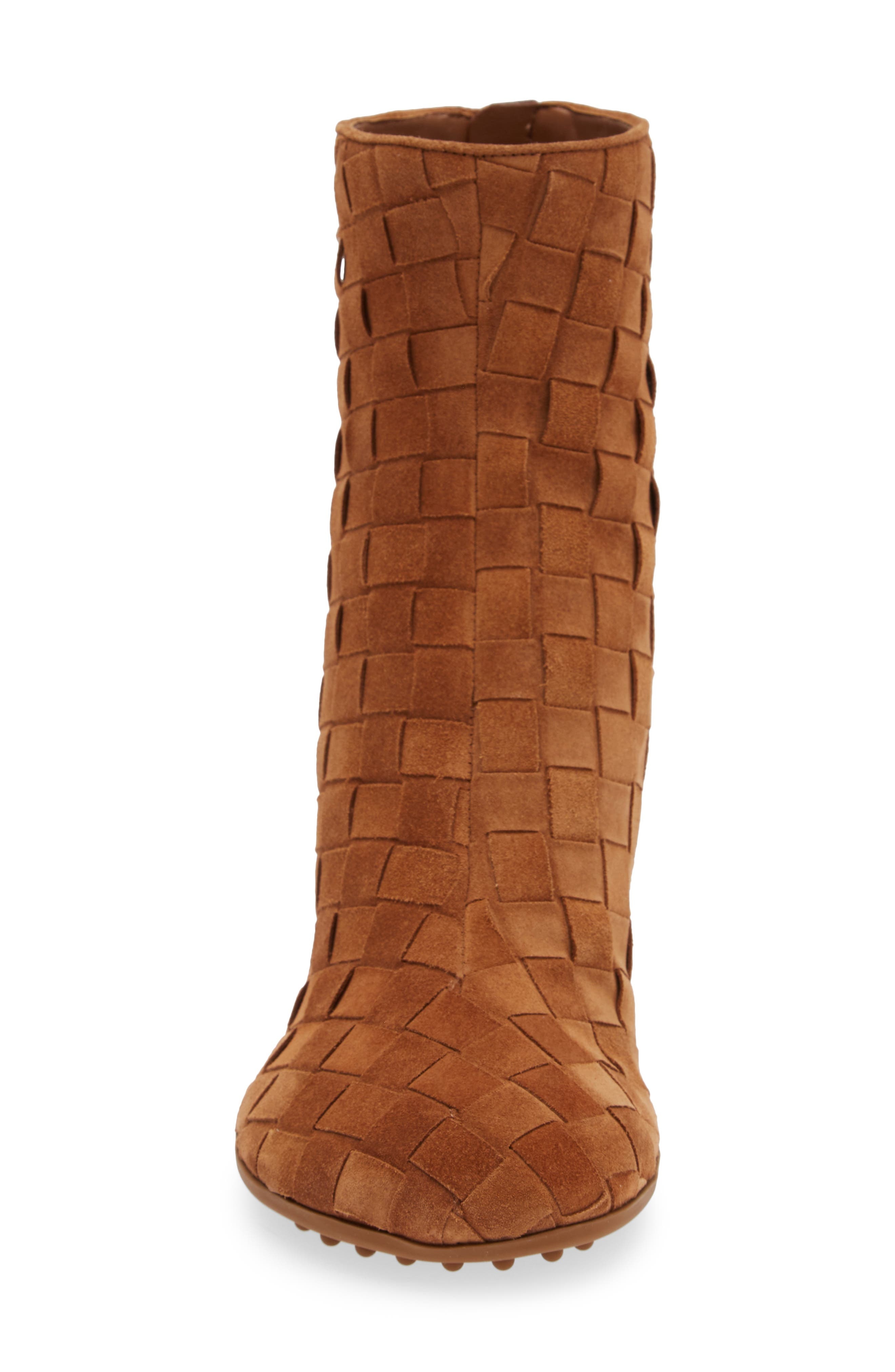 Bottega Veneta Atomic Intrecciato Bootie in Caramel at Nordstrom - 4