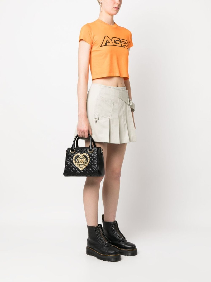 Moschino heart-patch quilted tote bag outlook