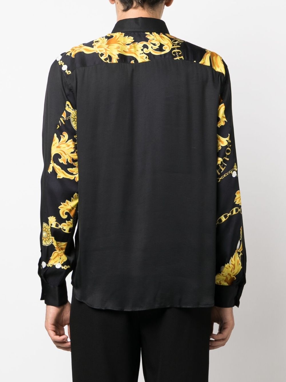 baroque-print spread-collar shirt - 4