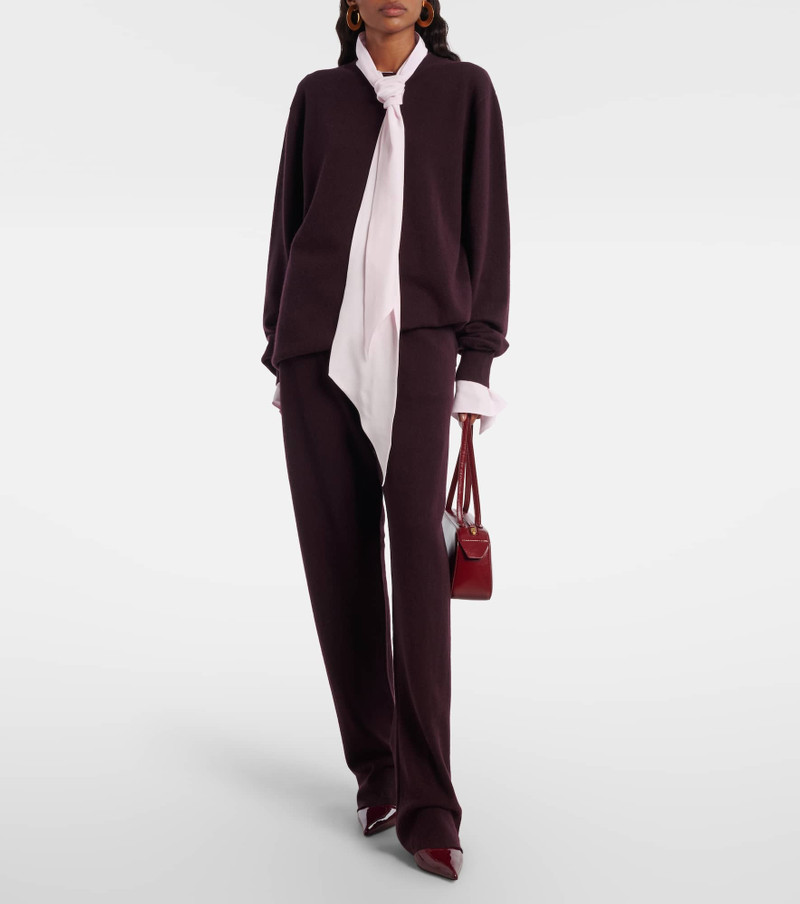 extreme cashmere Rush cashmere-blend straight pants outlook