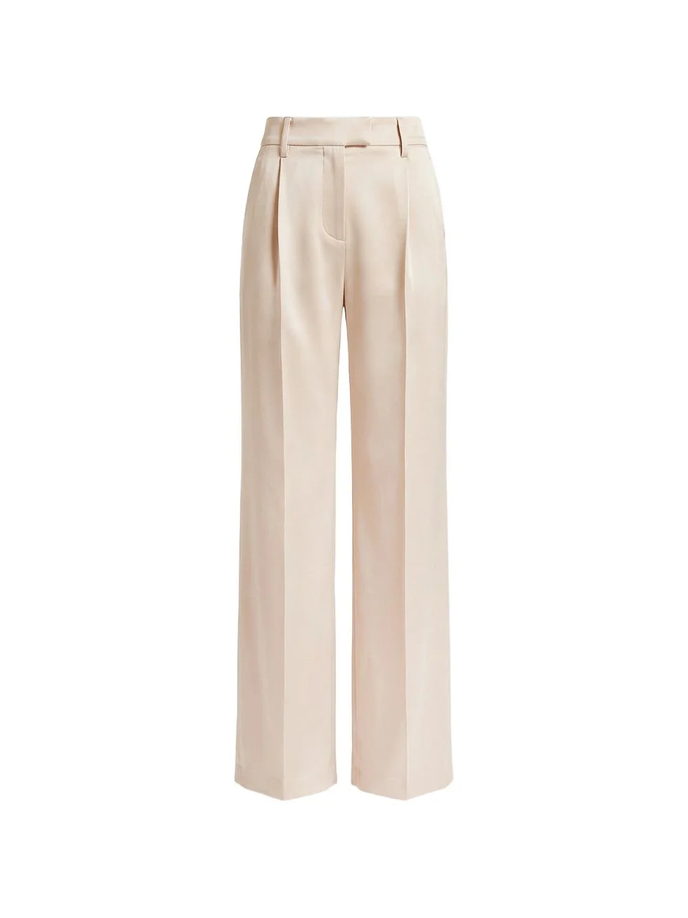pleated satin-finish trousers - 1