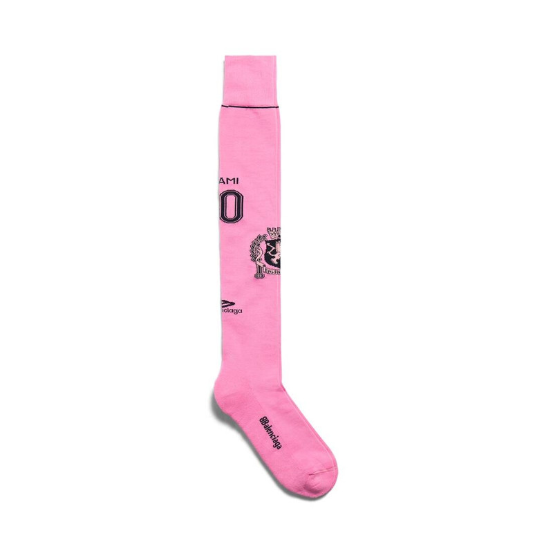 Miami Soccer High Socks in Pink 1