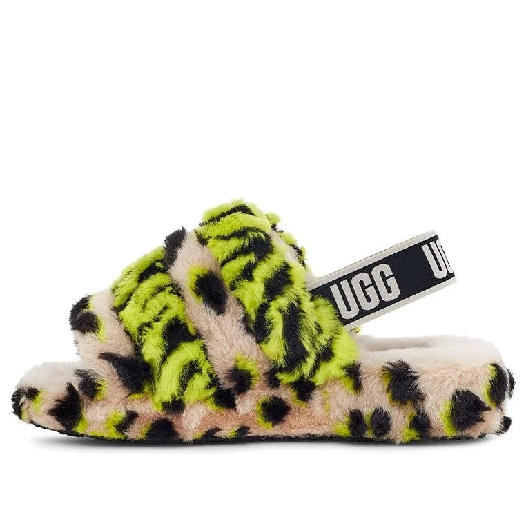 (WMNS) UGG Fluff Yeah Animalia 'Yellow Black 1127073-KLM - 1