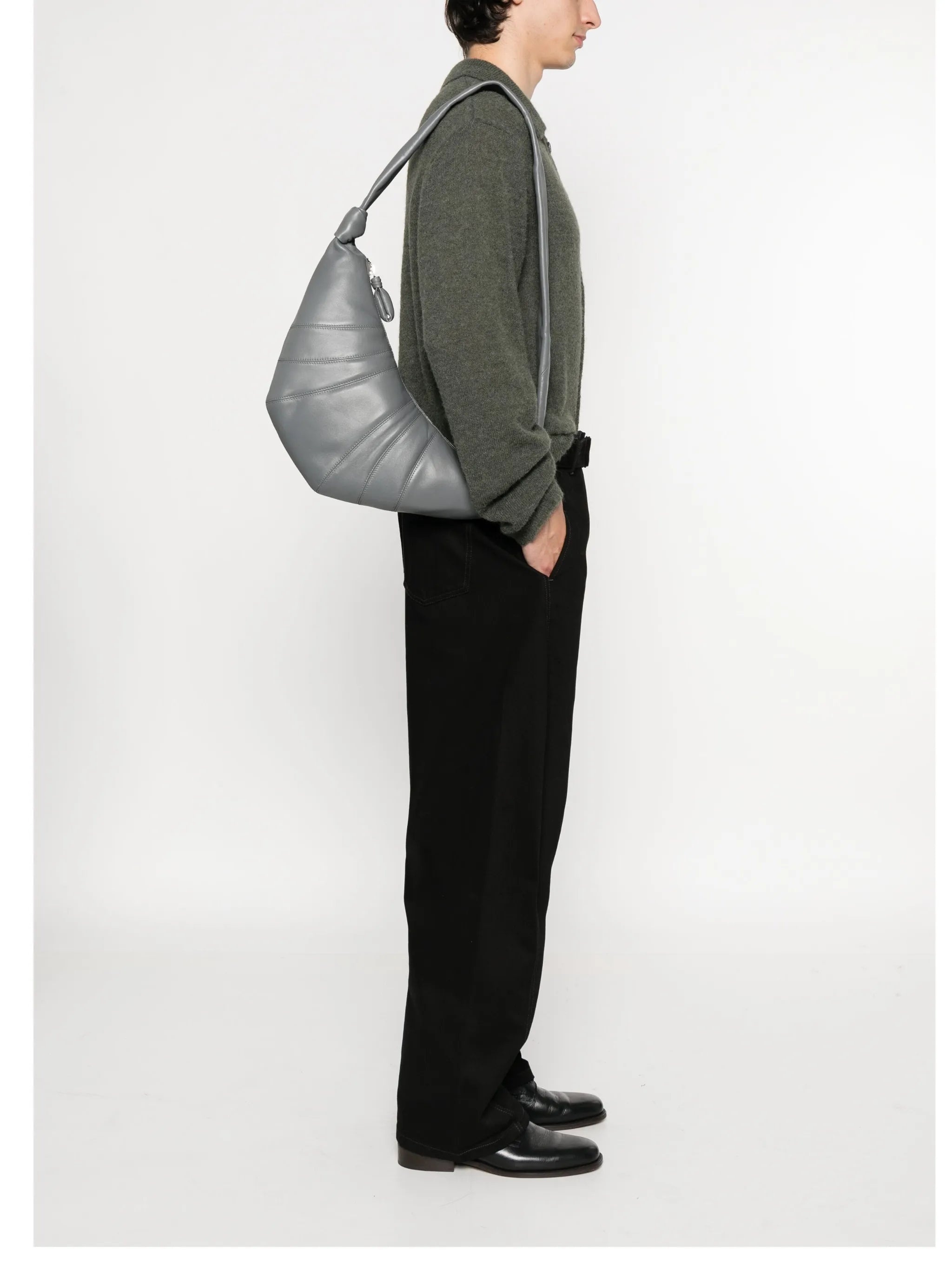 Lemaire Croissant Knot Leather Shoulder Bag - 5