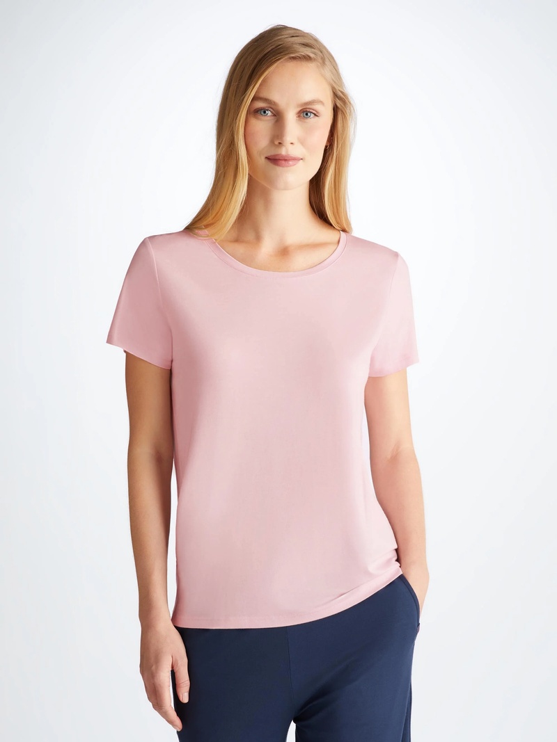 Women's T-Shirt Lara Micro Modal Stretch Pink - 2