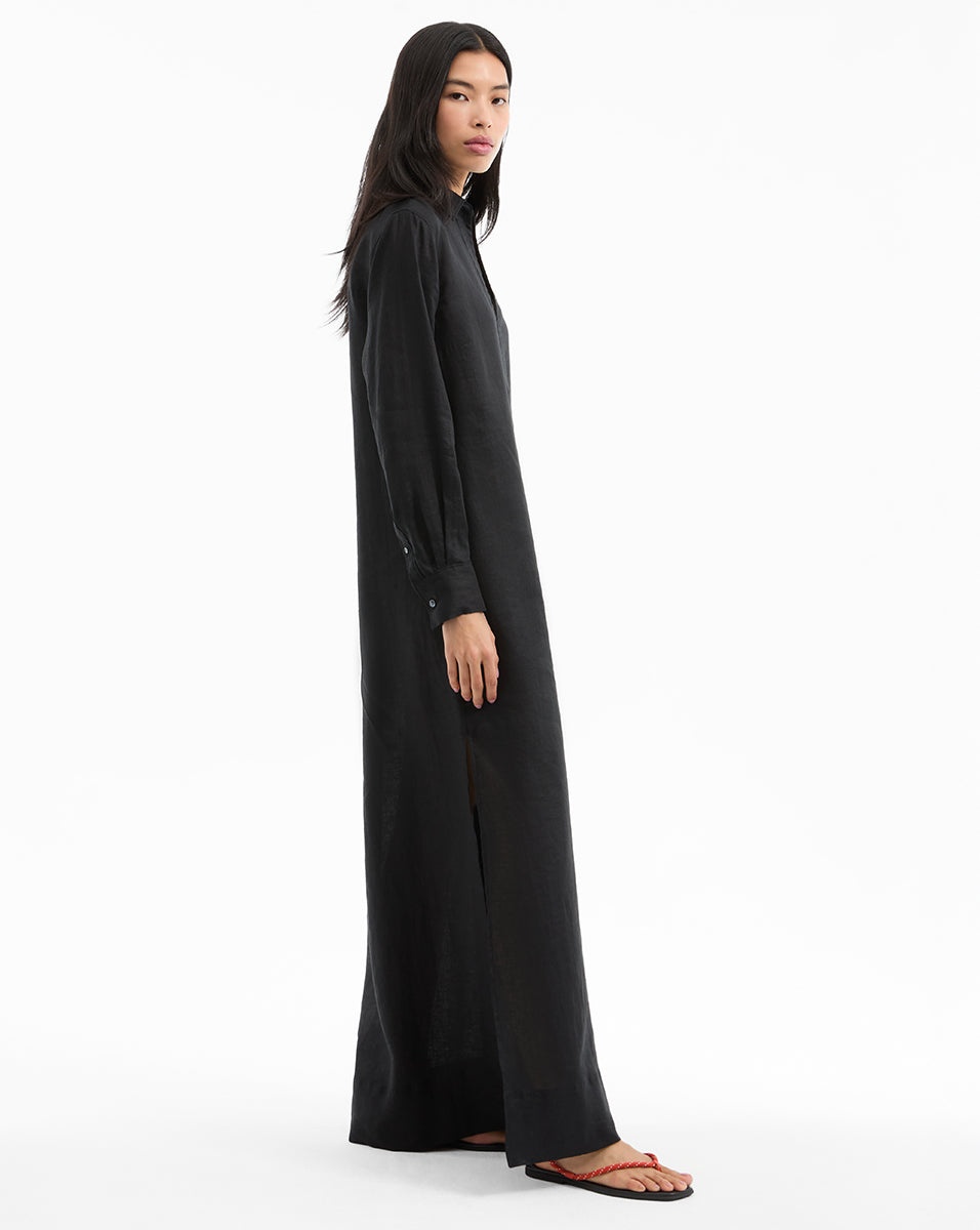 MOORE LINEN MAXI DRESS - 4