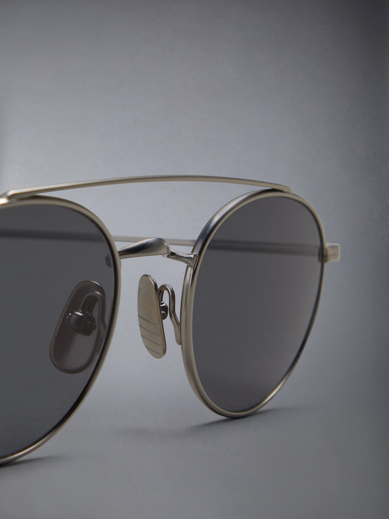 Titanium Round Sunglasses 7