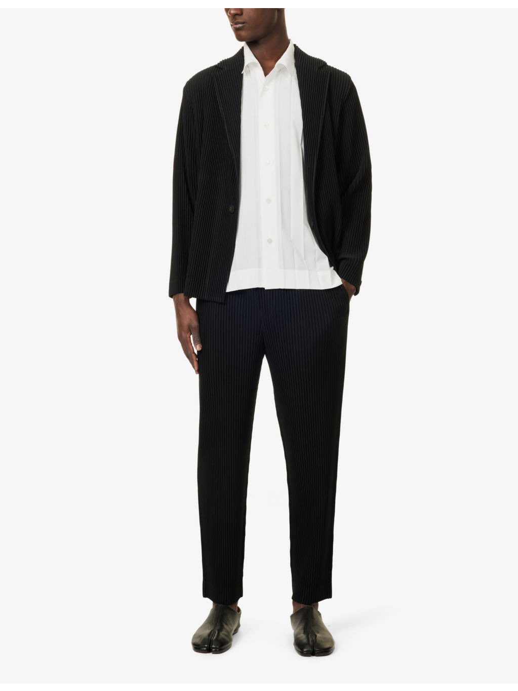 Basics Notch-Lapels Slim-Fit Knitted Blazer - 2