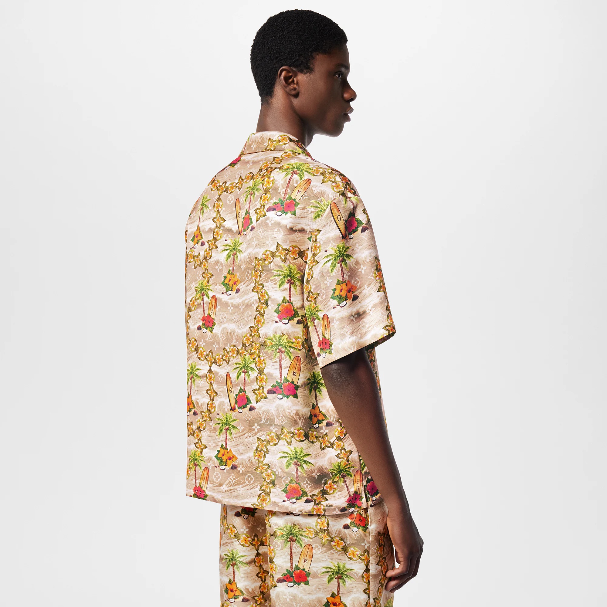 Monogram Short-Sleeved Silk Shirt - 5