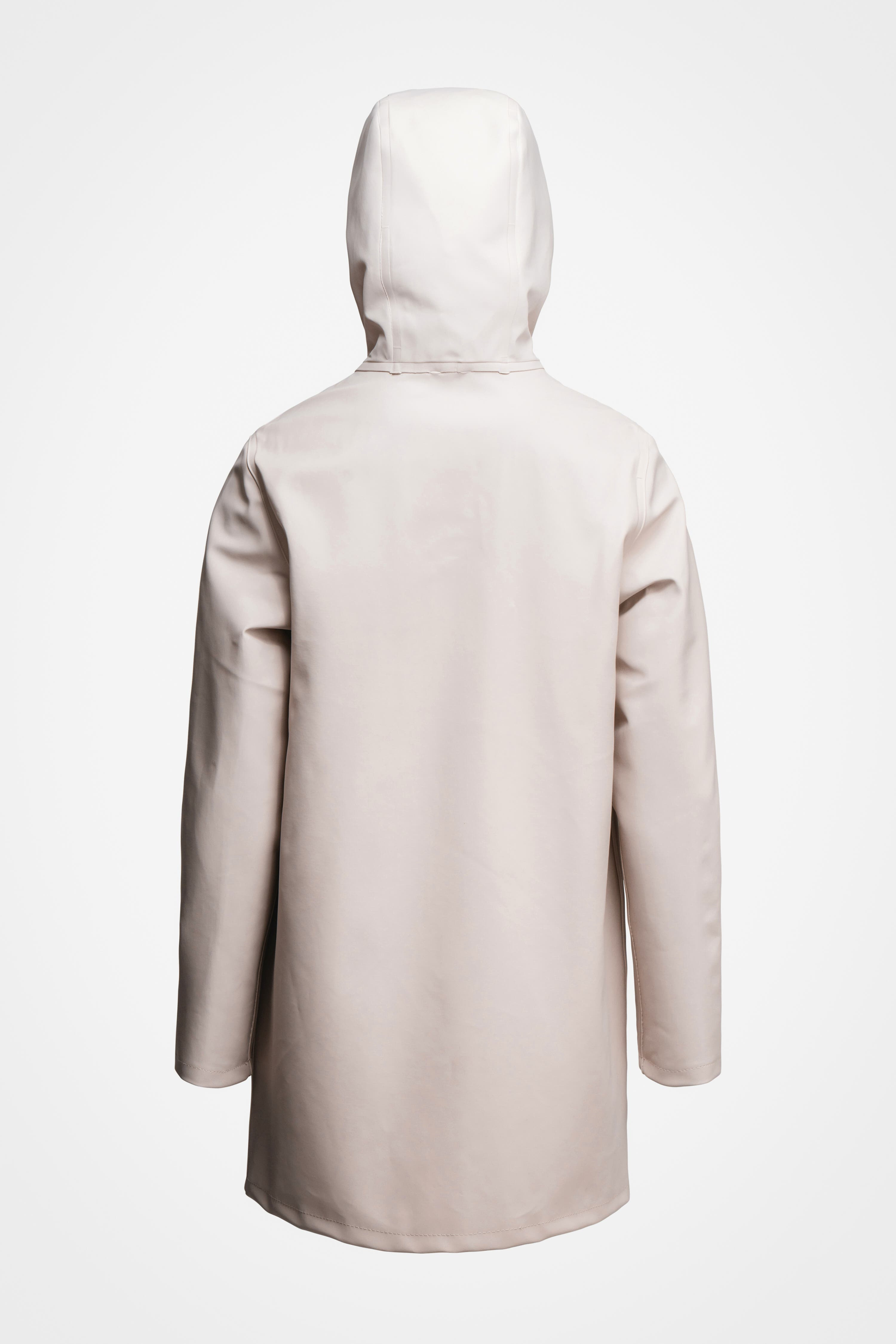 Stutterheim Stockholm Long Sleeve Hooded Raincoat in Light Sand at Nordstrom - 4