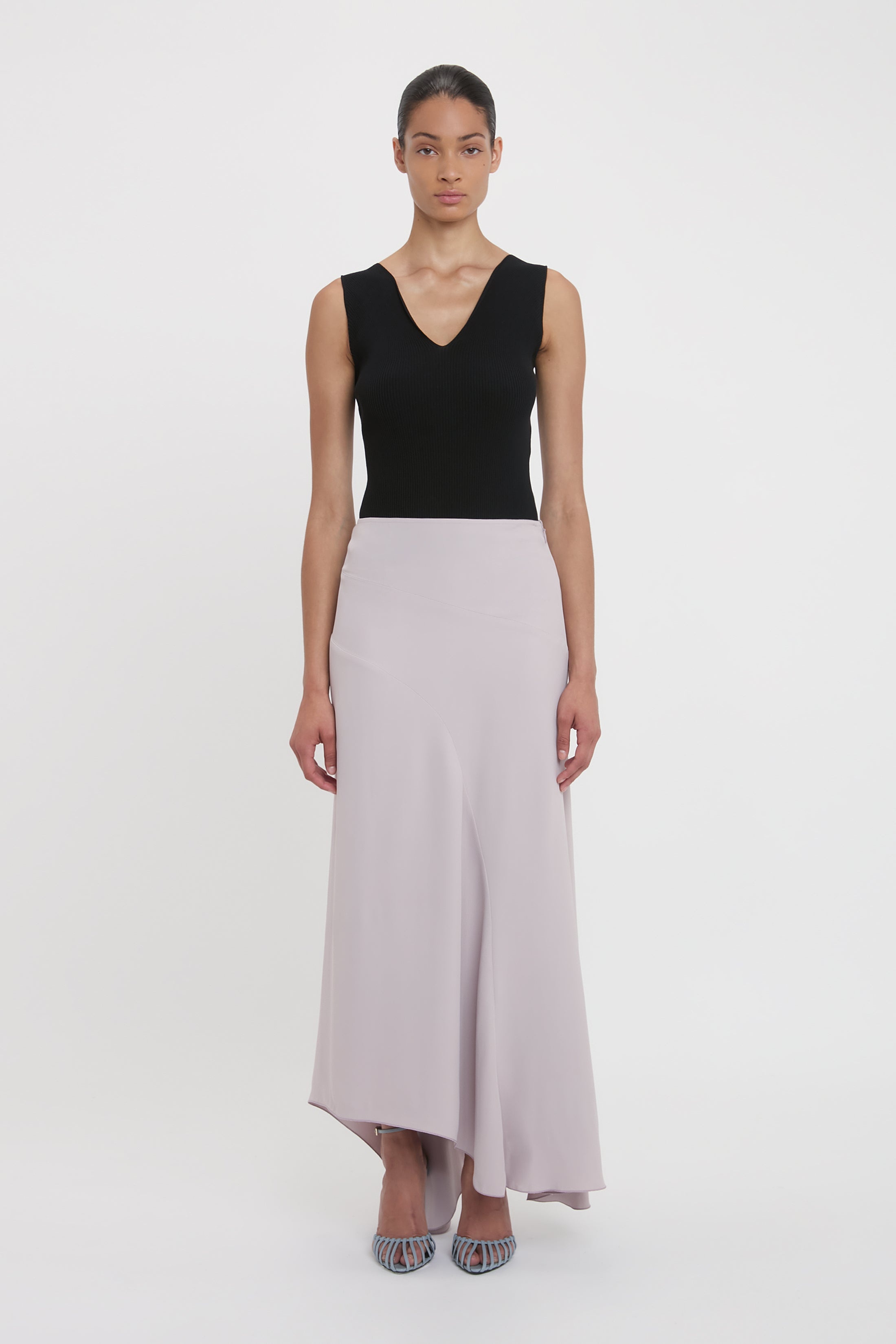 Spiral Seam Skirt In Heather - 2