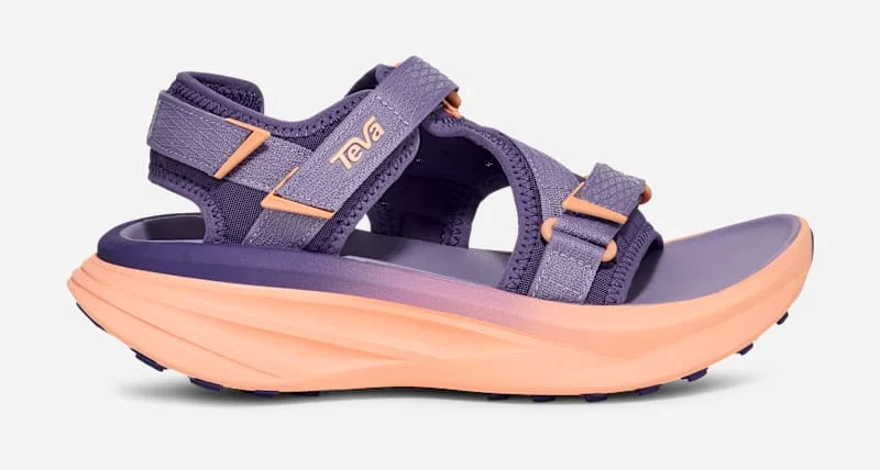 Women's Aventrail R2T Trail Running Sandal in Thistle/Papaya - 1