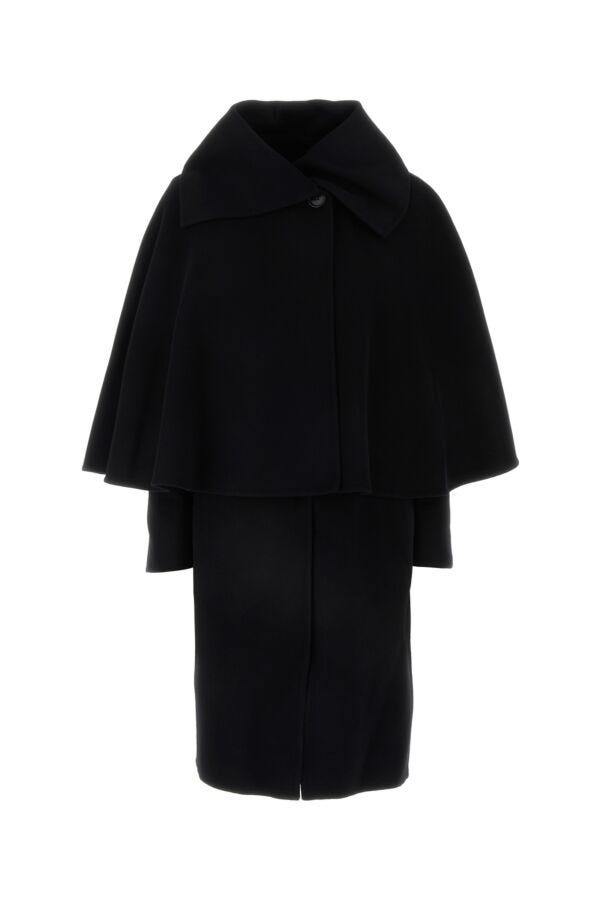 Chloe Woman Black Wool Blend Coat - 1