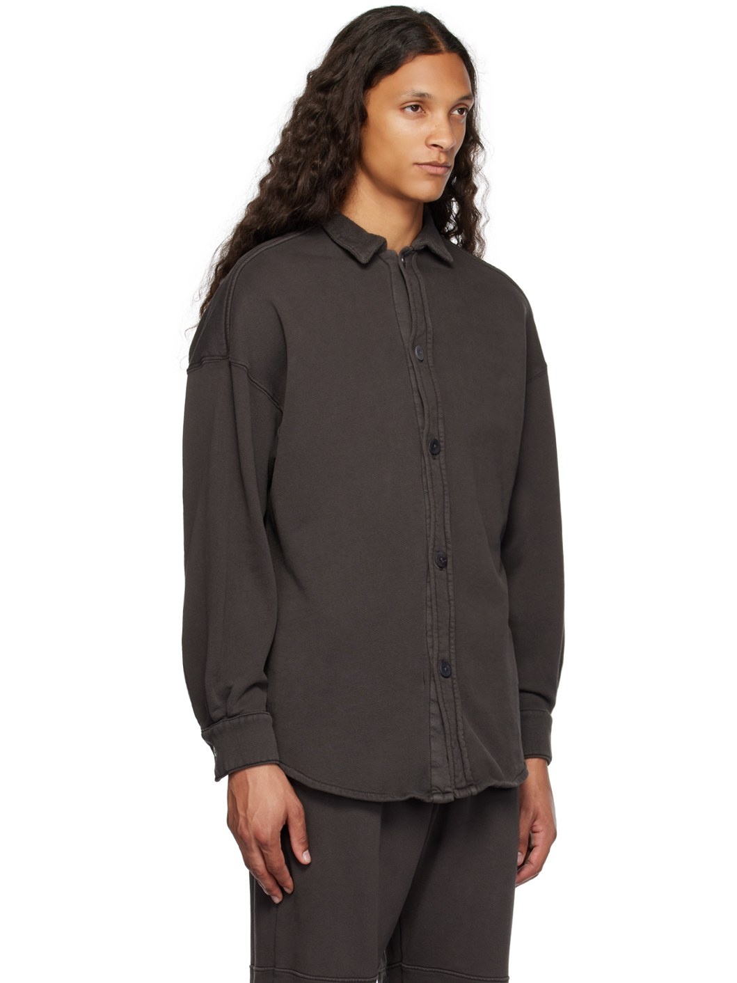 Gray Button Shirt - 2