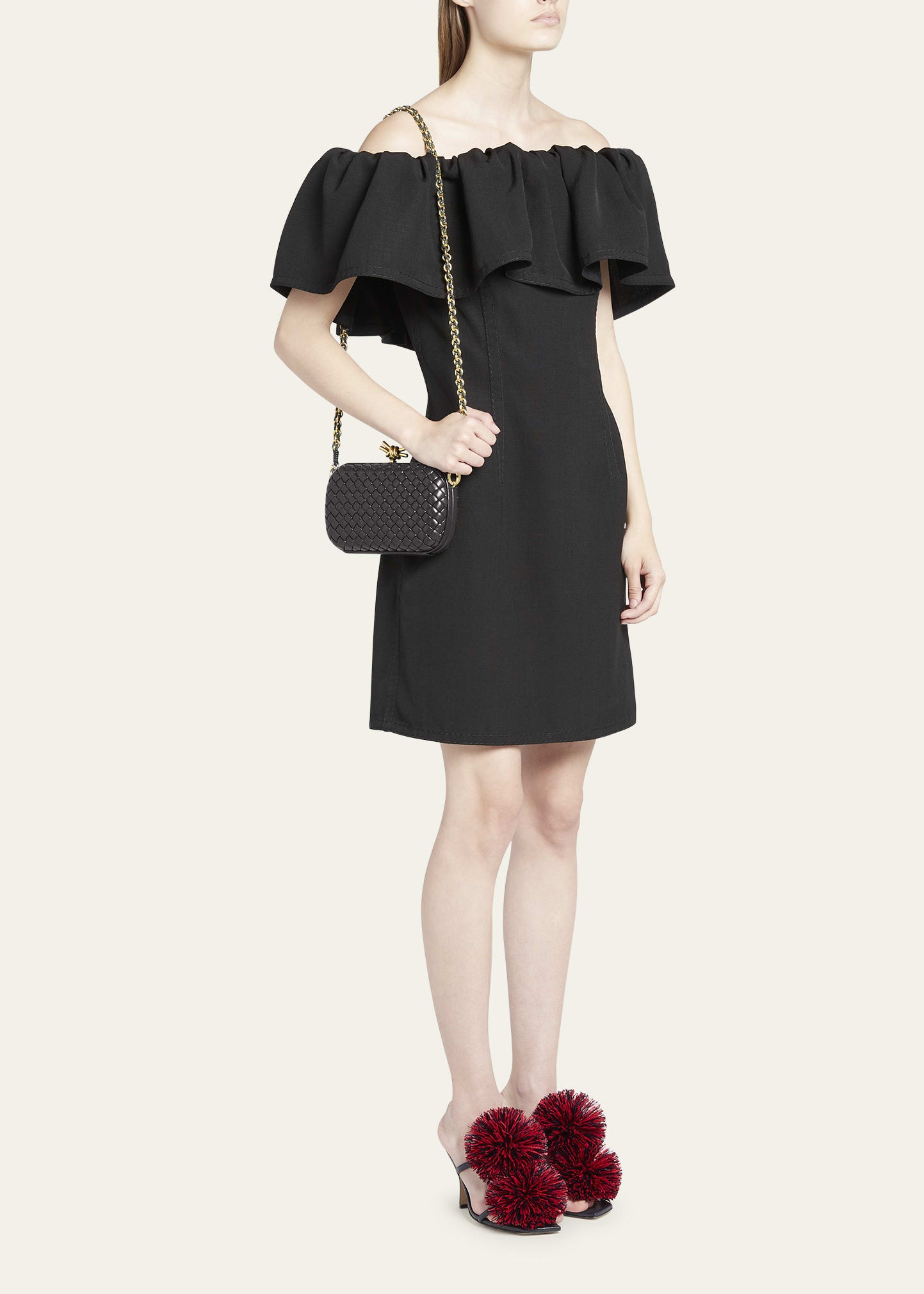 Knot Intreccio Leather Clutch Bag - 5